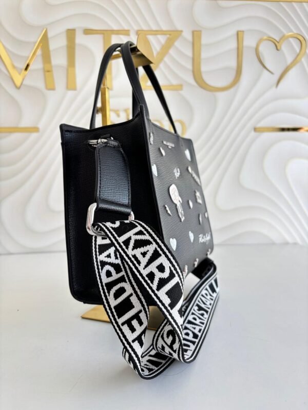 1.2Karllagerfeld MAYBELLE DENIM SATCHEL WITH PINS