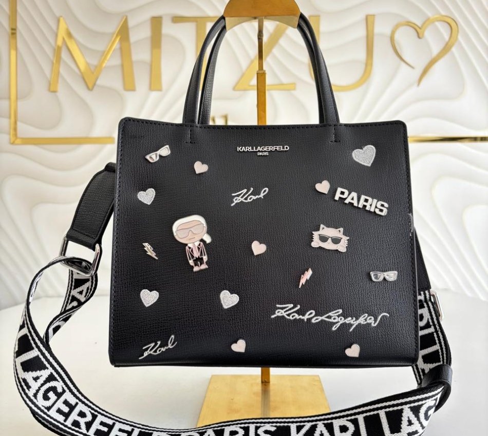 MAYBELLE DENIM SATCHEL WITH PINS