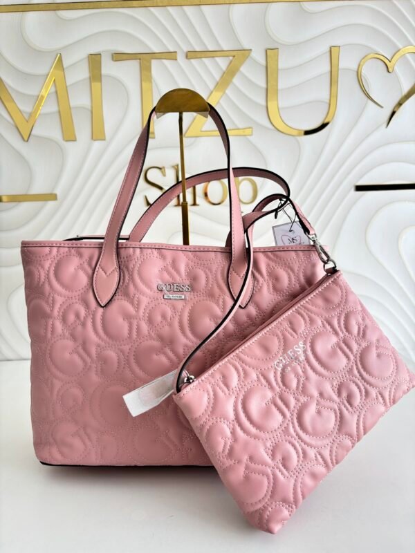 Tote Bag GUESS con Monograma en Relieve