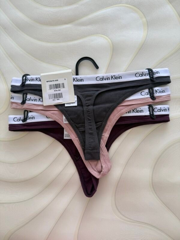 Tangas Calvin Klein talla S set 3 piezas