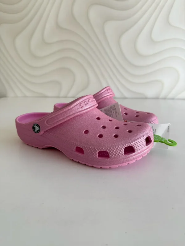 Crocs Rosas Classic Glitter talla 5mx - J6 usa