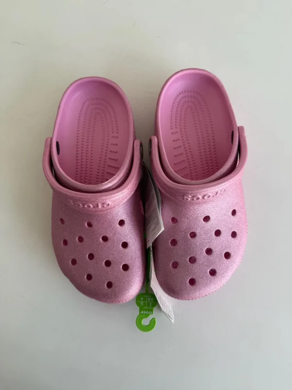 Crocs Rosas Classic Glitter talla 5mx - J6 usa
