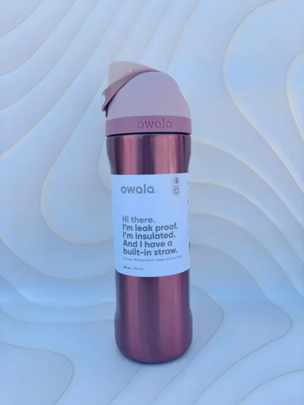 image137 Owala FreeSip de 24 oz en color Rose Gold.