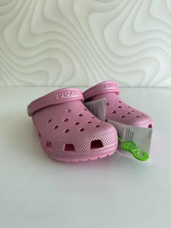 Crocs Rosas Classic Glitter talla 5mx - J6 usa