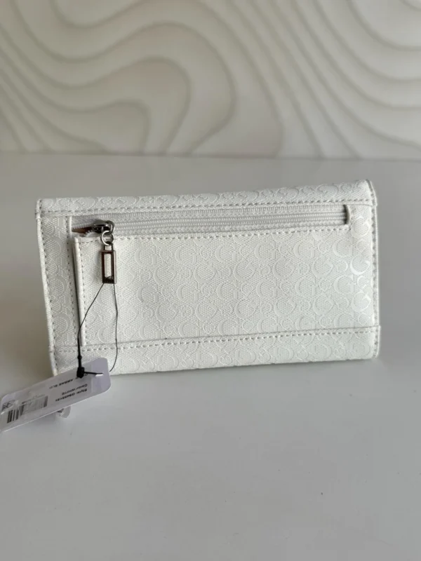 Cartera Guess Blanca monograma Charol
