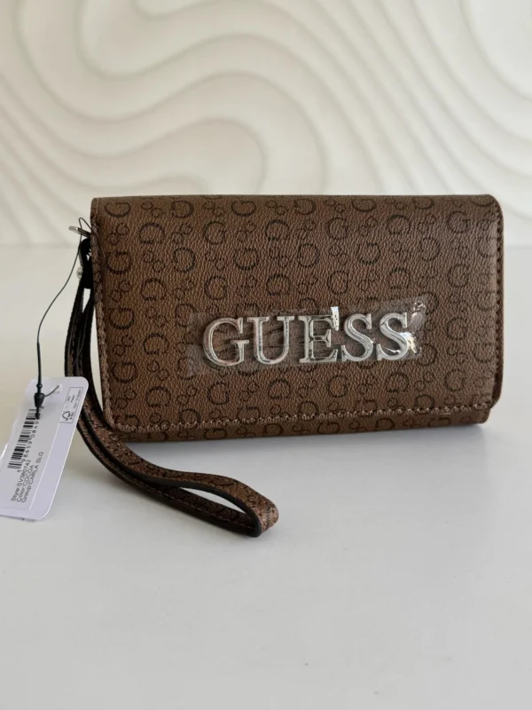 Cartera Guess Monograma Cafe
