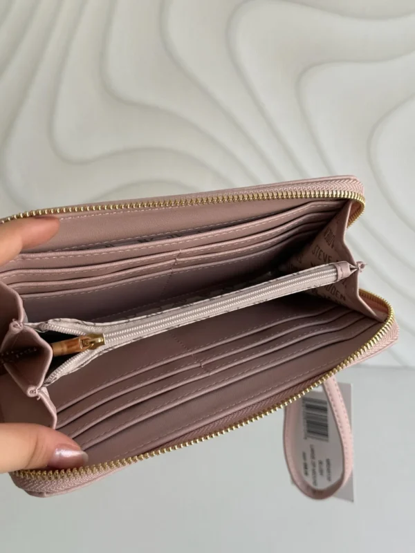 Cartera Steve Madden rosa gold cierre completo