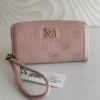 Cartera Steve Madden rosa gold cierre completo