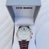 Reloj Steve Madden Pulsera Gris y Dorado