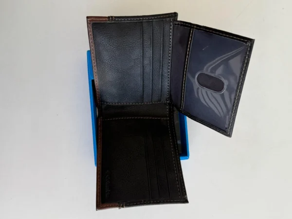 Cartera Columbia Negro con detalle Cafe