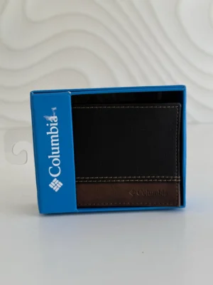 Cartera Columbia Negro con detalle Cafe